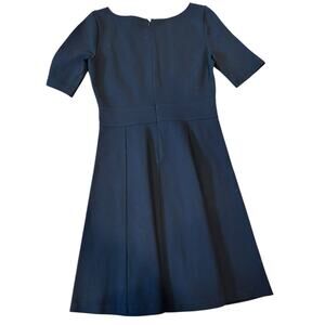 J. CREW Black Fit and Flare Jersey Career Corpcore Twee Bossgirl Dress Size 4